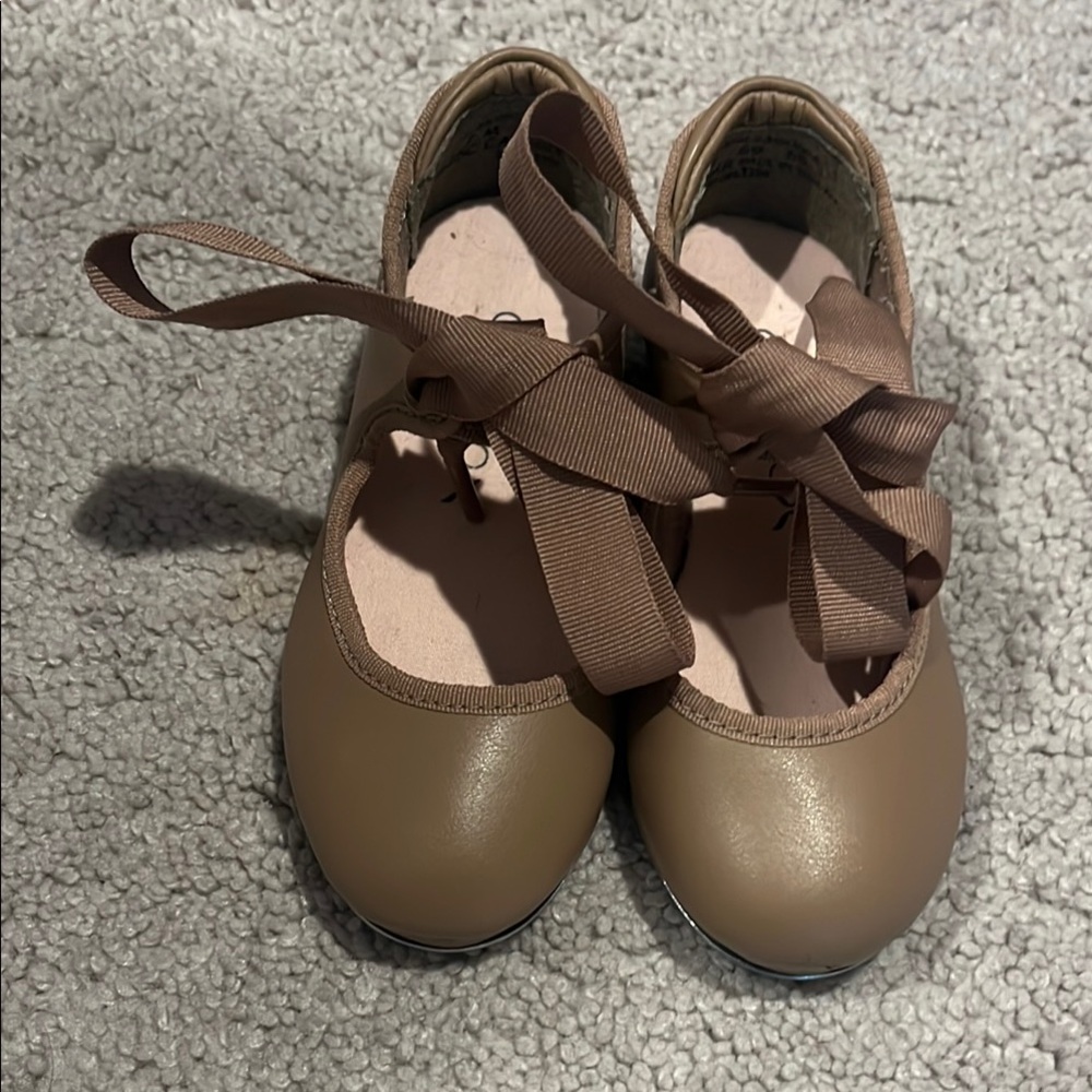 Kids Tan Ballet Shoes